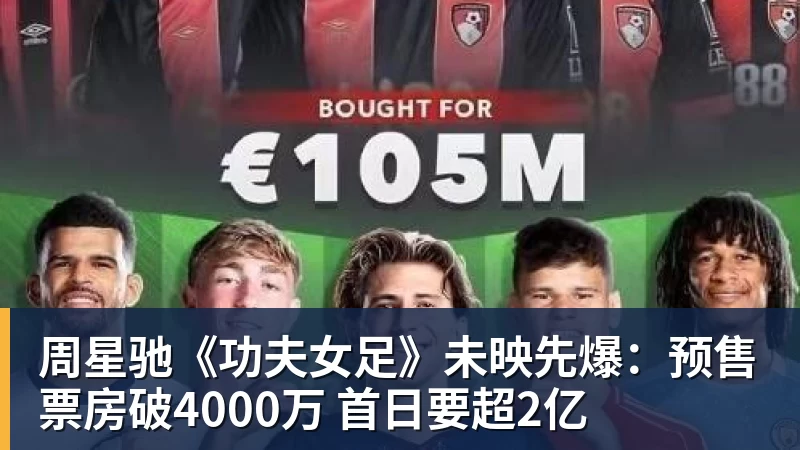 华体会体育周星驰《功夫女足》未映先爆：预售票房破4000万 首日要超2亿